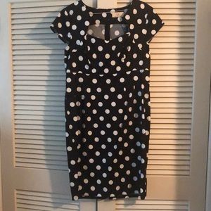 Black with white polka dots dress